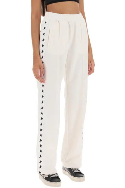 Shop Golden Goose Dorotea Track Pants With Star Bands In White