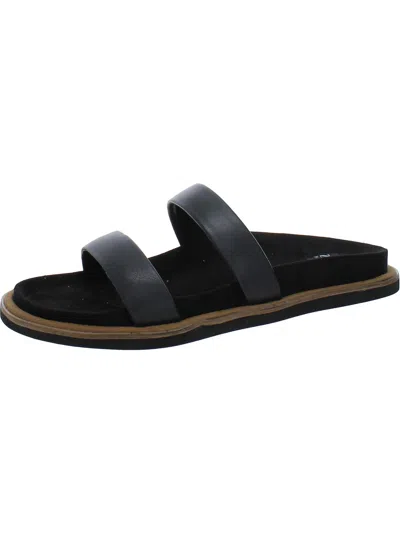 Shop Zac Zac Posen Shannon Womens Leather Slip On Slide Sandals In Black