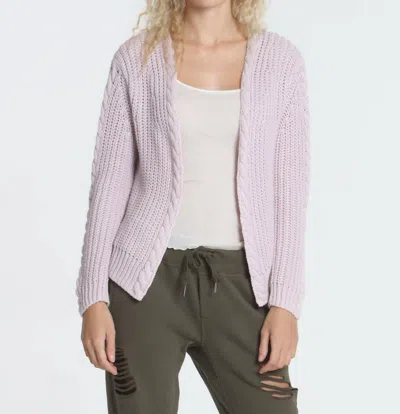 Shop Label+thread Cool Days Cardigan In Faded Pink In Multi