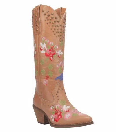 Shop Dingo Women's Poppy Leather Boots In Tan In Multi