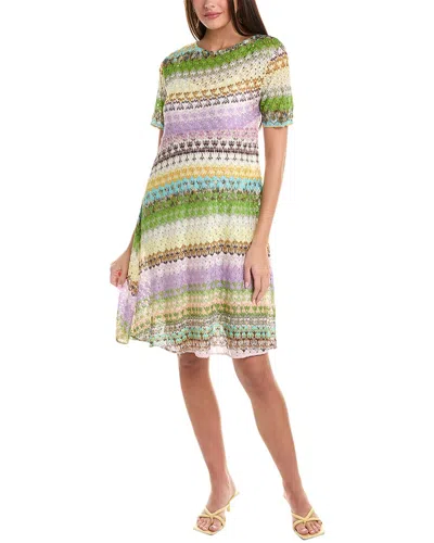 Shop Missoni Lace-effect Knit Midi Dress In Multi