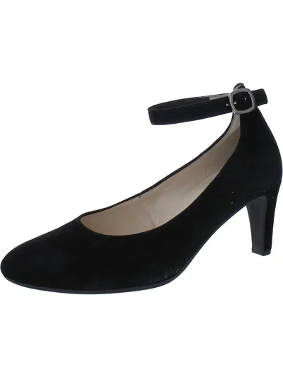 Shop Gabor Womens Suede Ankle Strap Pumps In Black