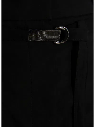 Shop Brunello Cucinelli Techno Cotton Pants Black