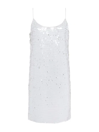 Shop L Agence Kinny Pailette Dress In White