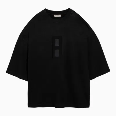 Shop Fear Of God Black Oversize Cotton T-shirt Men