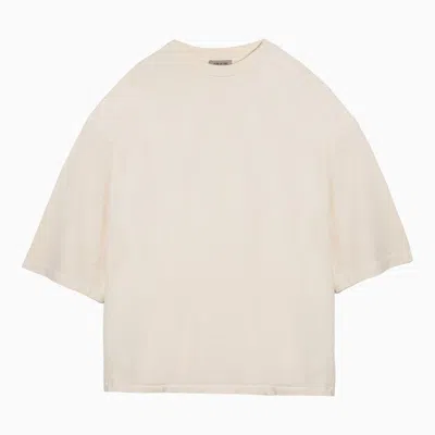 Shop Fear Of God Cream-coloured Oversize Cotton T-shirt Men