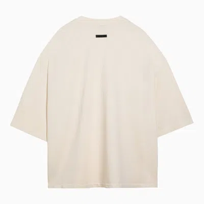 Shop Fear Of God Cream-coloured Oversize Cotton T-shirt Men