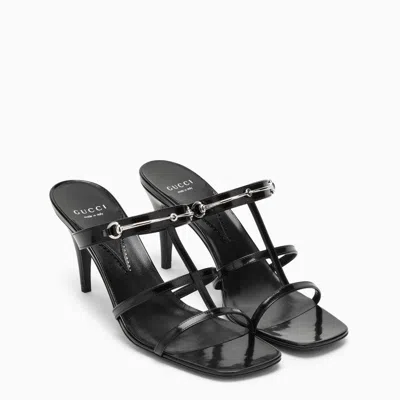 Shop Gucci Black Sandal Slider With Slim Clamp Women