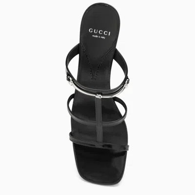 Shop Gucci Black Sandal Slider With Slim Clamp Women