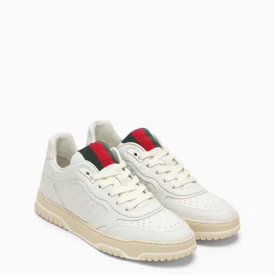 Gucci Reweb Sparrow Low-top Leather Sneakers In White