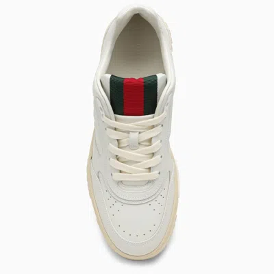 Shop Gucci Re-web Sneaker White Leather Women