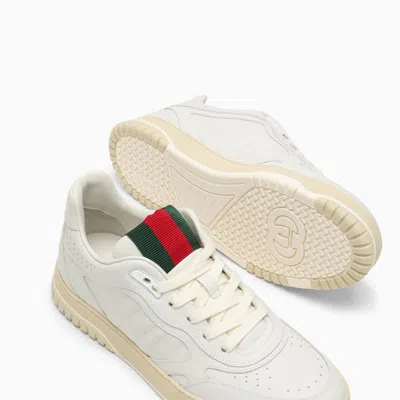 Shop Gucci Re-web Sneaker White Leather Women
