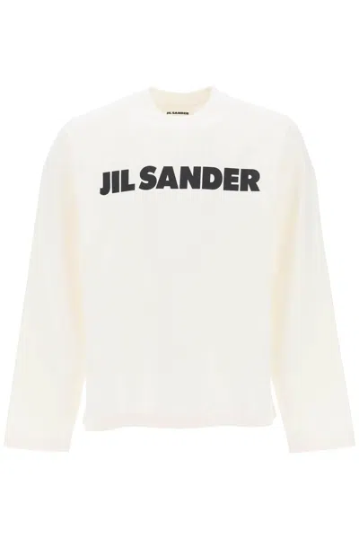 Shop Jil Sander Long-sleeved T-shirt With Logo Men In Multicolor