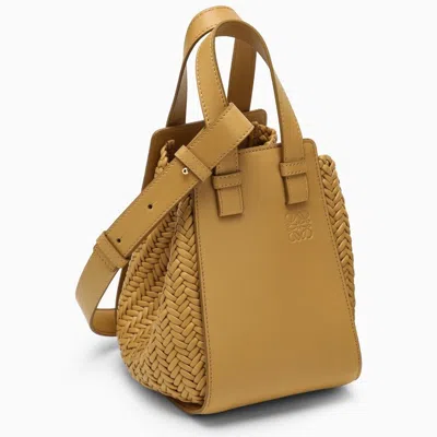Loewe Sahara Compact Leather Hammock Handbag For Women In Brown In Brown