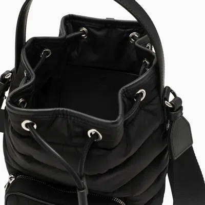 Shop Moncler Kilia Black Nylon Bucket Bag Women