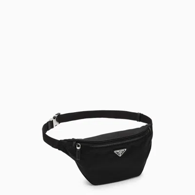 Shop Prada Black Re-nylon Belt Bag Men
