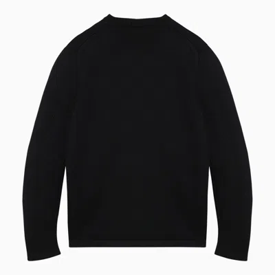 Shop Prada Black Wool Sweater With Logo Pocket Men
