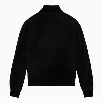 Shop Prada Reversible Jacket In Wool And Black Re-nylon Men
