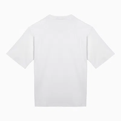 Shop Prada White Logoed Crew-neck T-shirt Men
