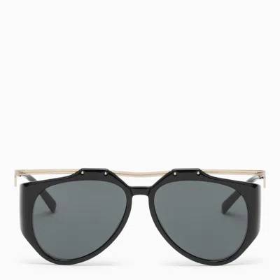 Shop Saint Laurent Sl M137 Amelia Black Sunglasses Women