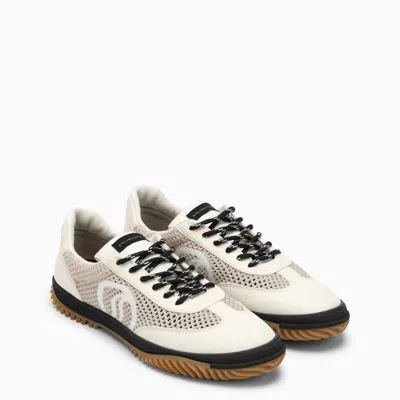 Shop Stella Mccartney Low Trainer With White S-wave Mesh Panels Women In Gray