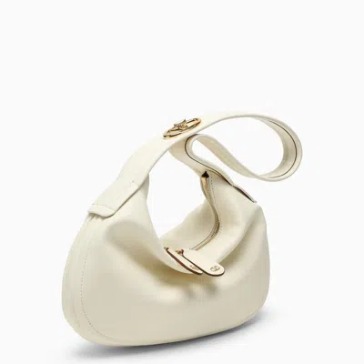 Shop Valentino Garavani Small Go-hobo Bag In Ivory Leather Women In White