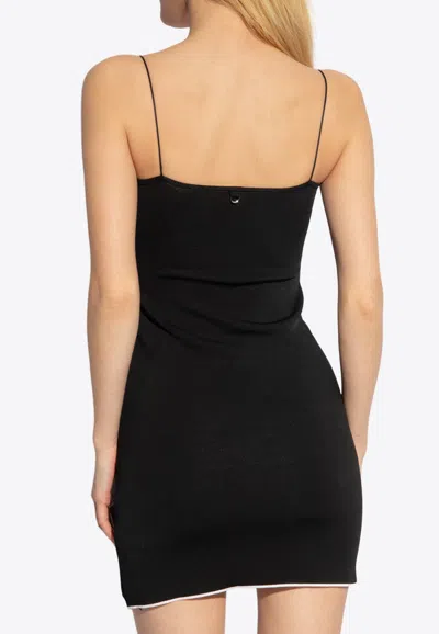 Shop Jacquemus Aro Folded Mini Dress In Black