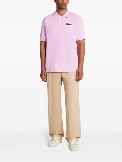 Shop Lacoste Original Polo L.12.12 Loose Fit Polo Shirt In Pink