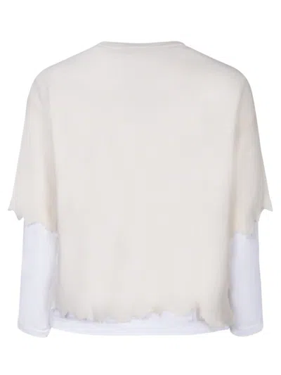Atomo Factory Layered Raw-cut Jumper In White