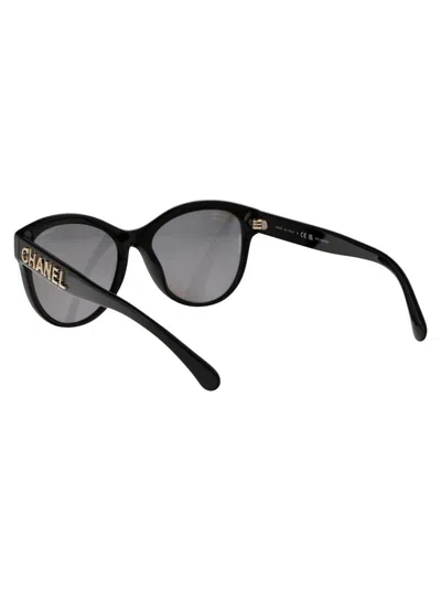 Pre-owned Chanel Sunglasses In C622t8 Black