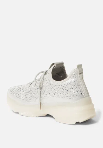 Bebe Leyla Sneakers In Silver Fabric