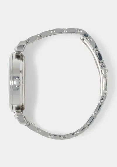 Shop Bebe Silver Link Round Bracelet Diamond Dial Watch