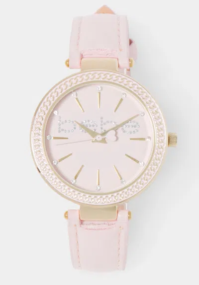 Shop Bebe Baby Pink Strap Watch With Crystal Bezel