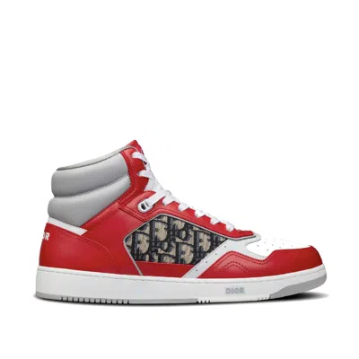Shop Dior Oblique High-top Sneakers In Red