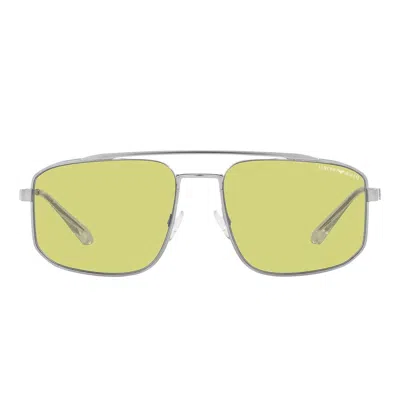 Shop Emporio Armani Sunglasses In Silver