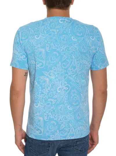 Shop Robert Graham Swanson T-shirt In Turquoise