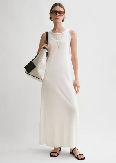 Totême Layered Knit Tank Dress Talc In Talc
