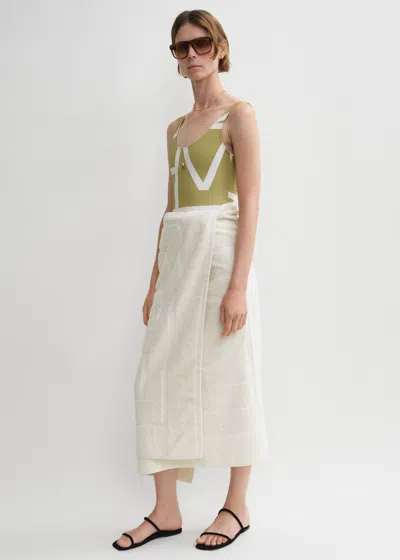 Totême Monogram Jacquard Towel Off White In Off White