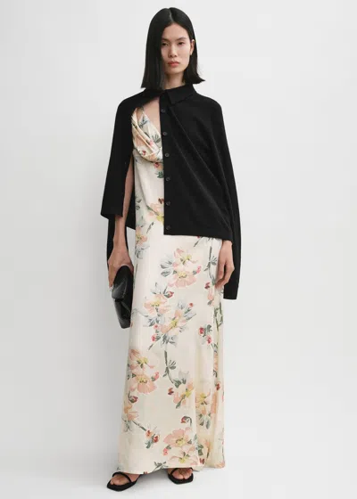 Totême Twist Drape Dress Washed Floral In Washed Floral