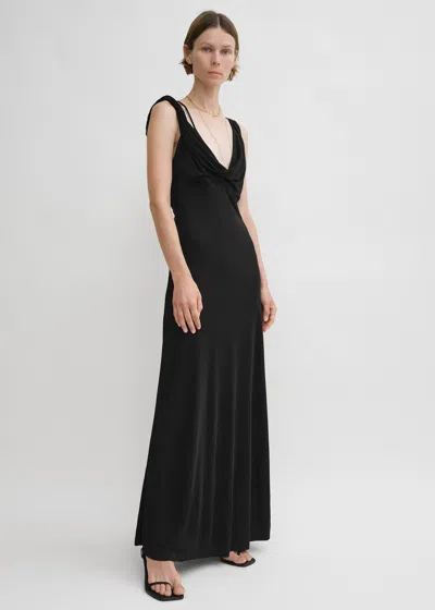 Shop Totême Twist Drape Dress Black