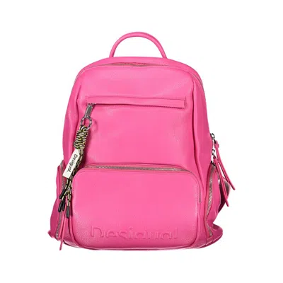 Shop Desigual Chic Urban Pink Backpack With Contrasting Details