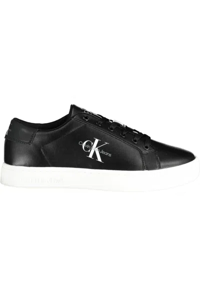 Shop Calvin Klein Sleek Black Sports Sneakers With Eco-friendly Touch