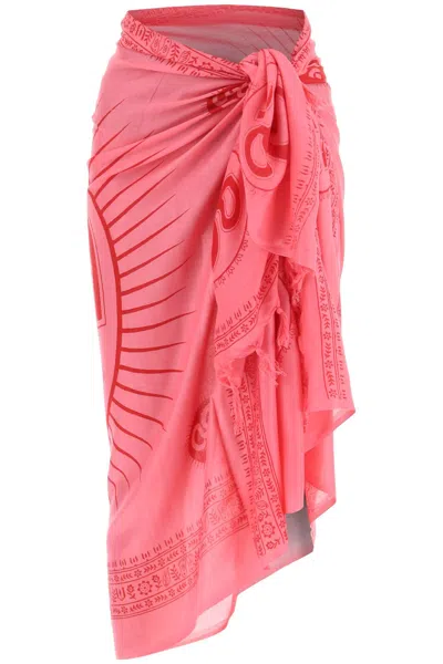 Shop Sun Chasers Mantra Sarong In Printed Cotton In Pink