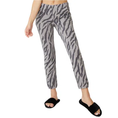 Shop Monrow Zebra Jogger Sweatpants In Grey Combo