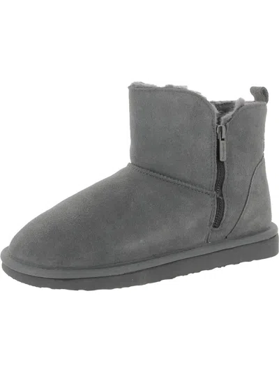 Shop Bearpaw Kori Womens Leather Winter & Snow Boots In Grey