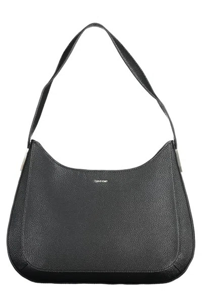 Shop Calvin Klein Elegant One-shoulder Women's Handbag In Black