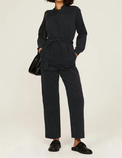 Shop Apc Justine Jumpsuit In Blue In Black