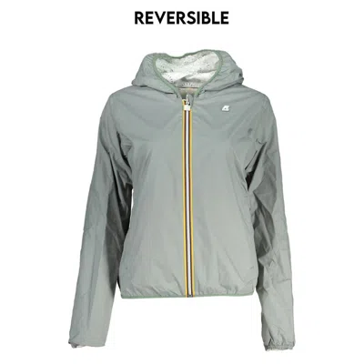 Shop K-way Reversible Hooded Long Sleeve Women's Jacket In Green