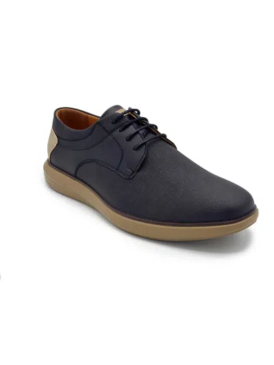 Shop Aston Marc Durant Mens Faux Leather Oxfords In Grey