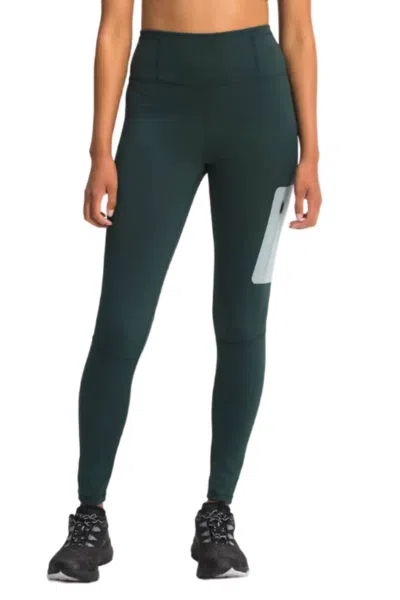 Shop The North Face Paramount Tight Leggings In Dark Sage Green/silver Blue